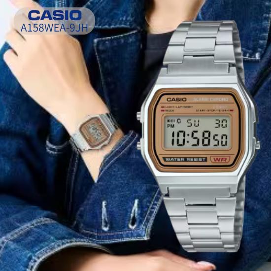 

CASIO COLLECTION A-158WEA-9JF Унисекс Цифровые Часы Классический Ретро Дизайн Оригинальный Продукт из Японии серебряный