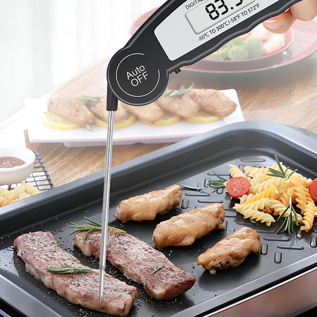 Kitchen Food Thermometer Foldable Digital Display Bbq Thermometer High-Precision Instant-Read Lcd Probe Grilling Kitchen Tools