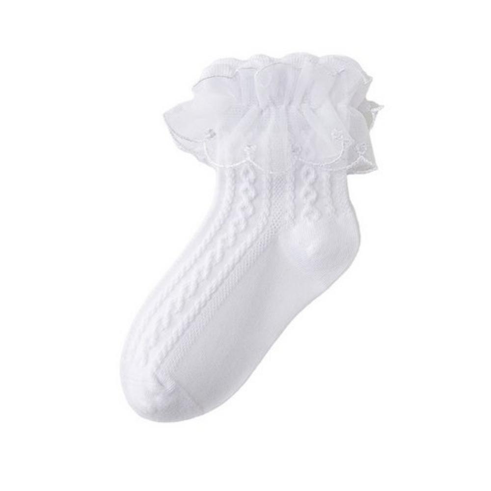 Carrot Carrot Girls Lace Frill Cotton Socks 6-Pair Set