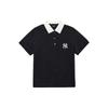 New MLB Base Logo Polo Shirt Women's Black 3FPQM4023-50BKS