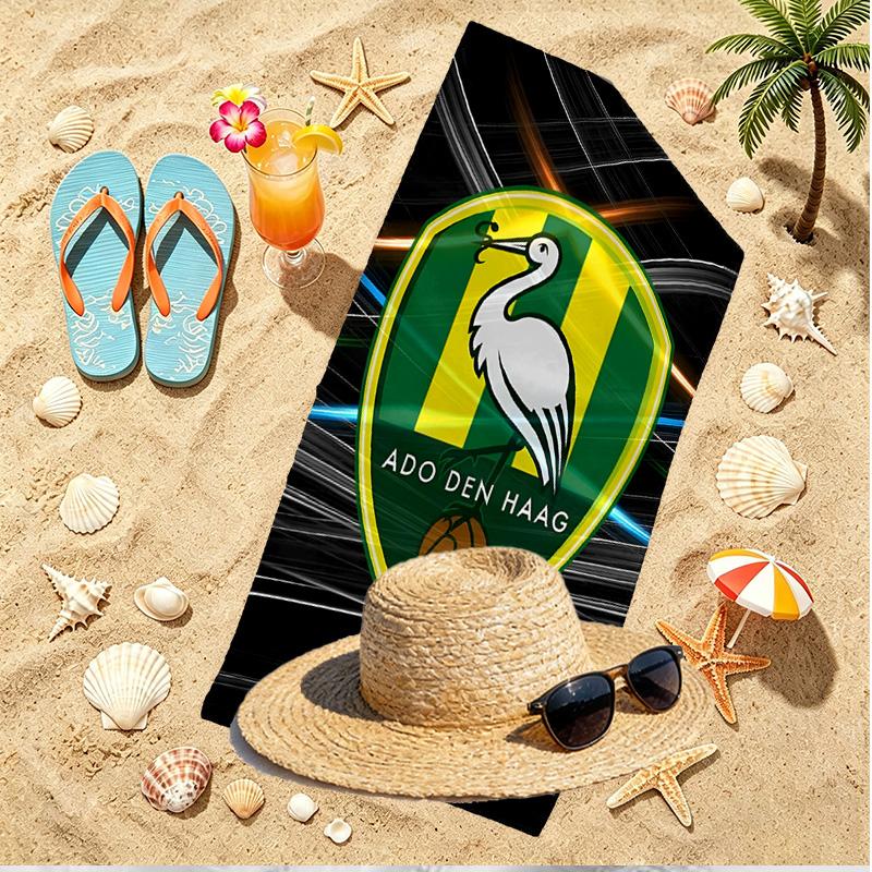 ADO Den Haag Print Beach Towel, Versatile Lightweight Absorbent Beach Towel for Pool Surf Yoga Bathroom, Perfect Birthday Holiday Gift