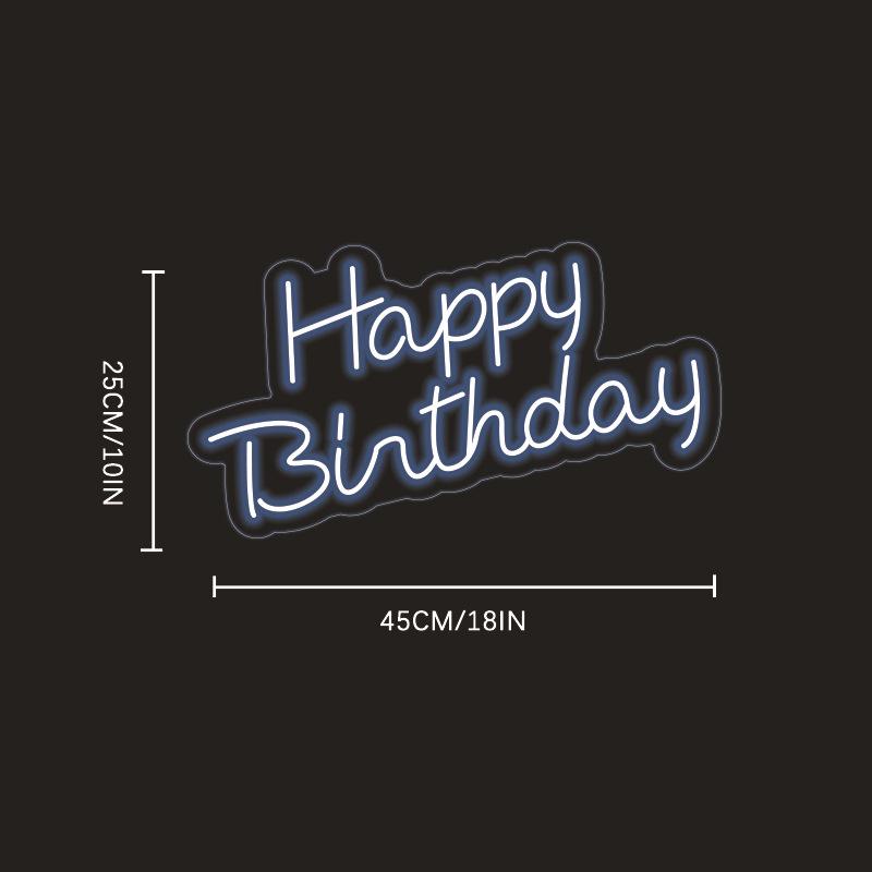 USB Neon Light LED Happy Birthday Light Indoor Home Decor Atmosphere USB Alphabet Light