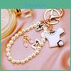 Stylish Rhinestone Pearl Keychain With Adorable Bow Design Perfect Gift For All Occasions