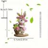 1PC Easter Bunny Egg Acrylic Pendant Keychain Car Rearview Mirror Decoration Backpack Small Hanging Party Home Decor, Durable Acrylic Sign