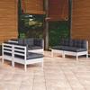 VidaXL Solid Pine Wood Garden Lounge Set 6 Pcs with Cushions Patio Furniture Outdoor Furniture Garden Furniture 3096209