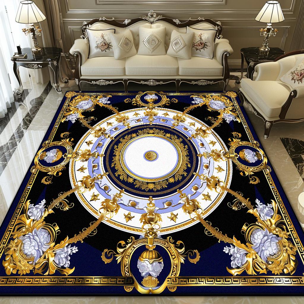 European Style Luxury Living Room Carpet Abstract Decoration Home Large Area Rugs Lounge Bedroom Foldable Plush Floor Mat Sofa