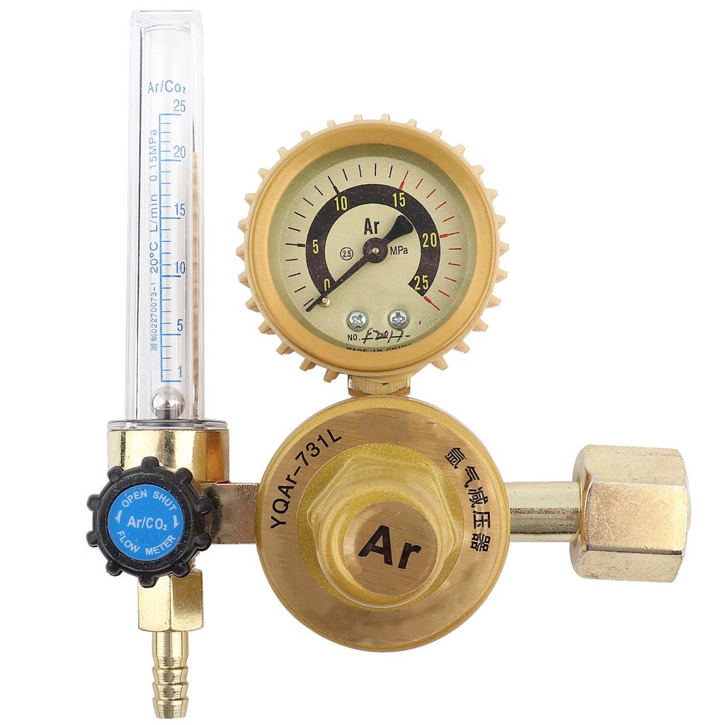 Argon CO2  Meter Welding Regulator, Pressure Gauge, MIG TIG Welder Parts, with Clear Scales,   Resistant, External   Relief Design