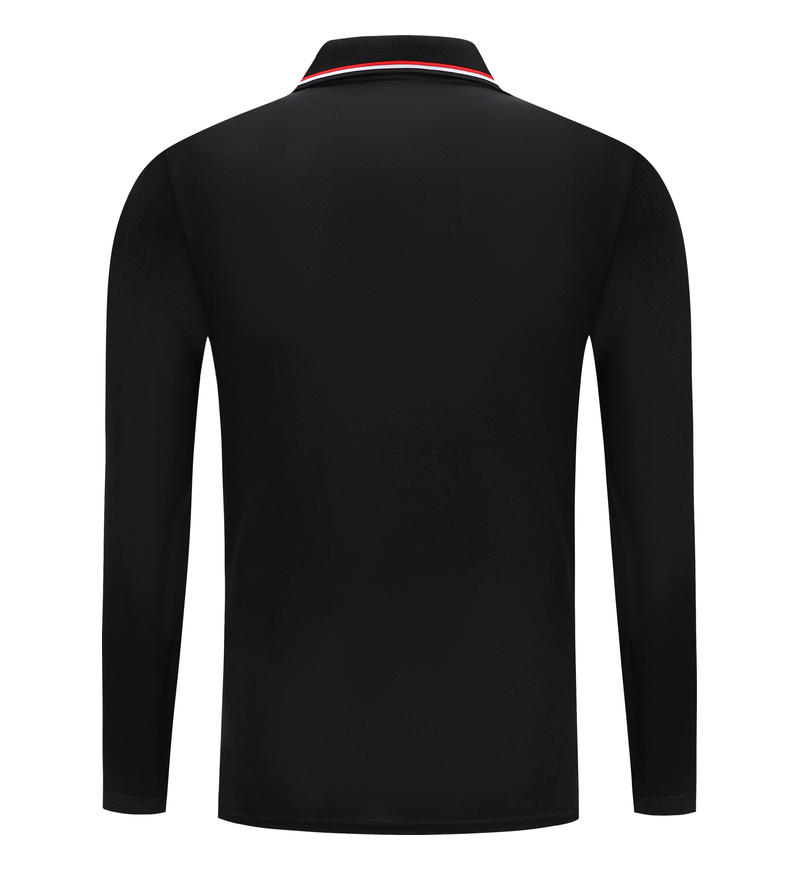 Slim Fit Mens Long Sleeve Business Brand Polo Shirt Classic Stripe Collar Business Casual High Quality Fashion Top Autumn Winter