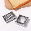 6Pcs Stainless Steel Blessing Frame Biscuit Mold Rectangle/Square Wave Lace Edge Biscuit Mold Classic Durable Cookie Cutter