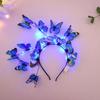 Bentiță de păr fluture luminos colorat din plastic, bentiță intermitentă, bentiță LED luminoasă, jucării pentru copii