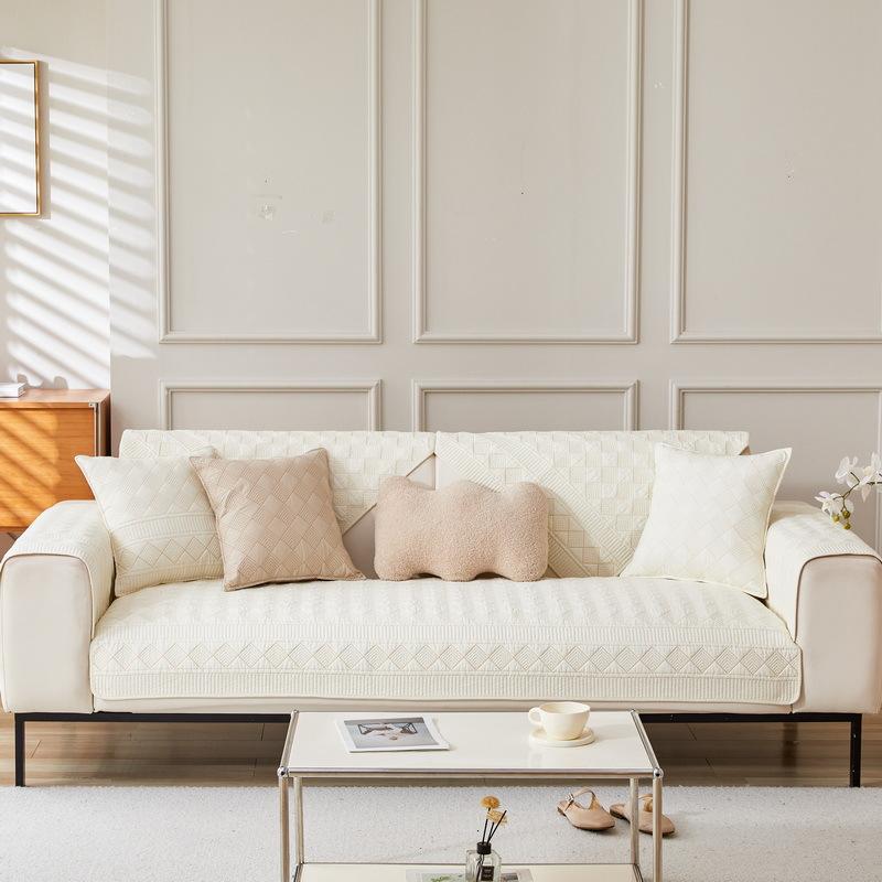 Modern simple cotton sofa cushion, universal fabric for all seasons, non-slip sofa cover, sofa cover  new model