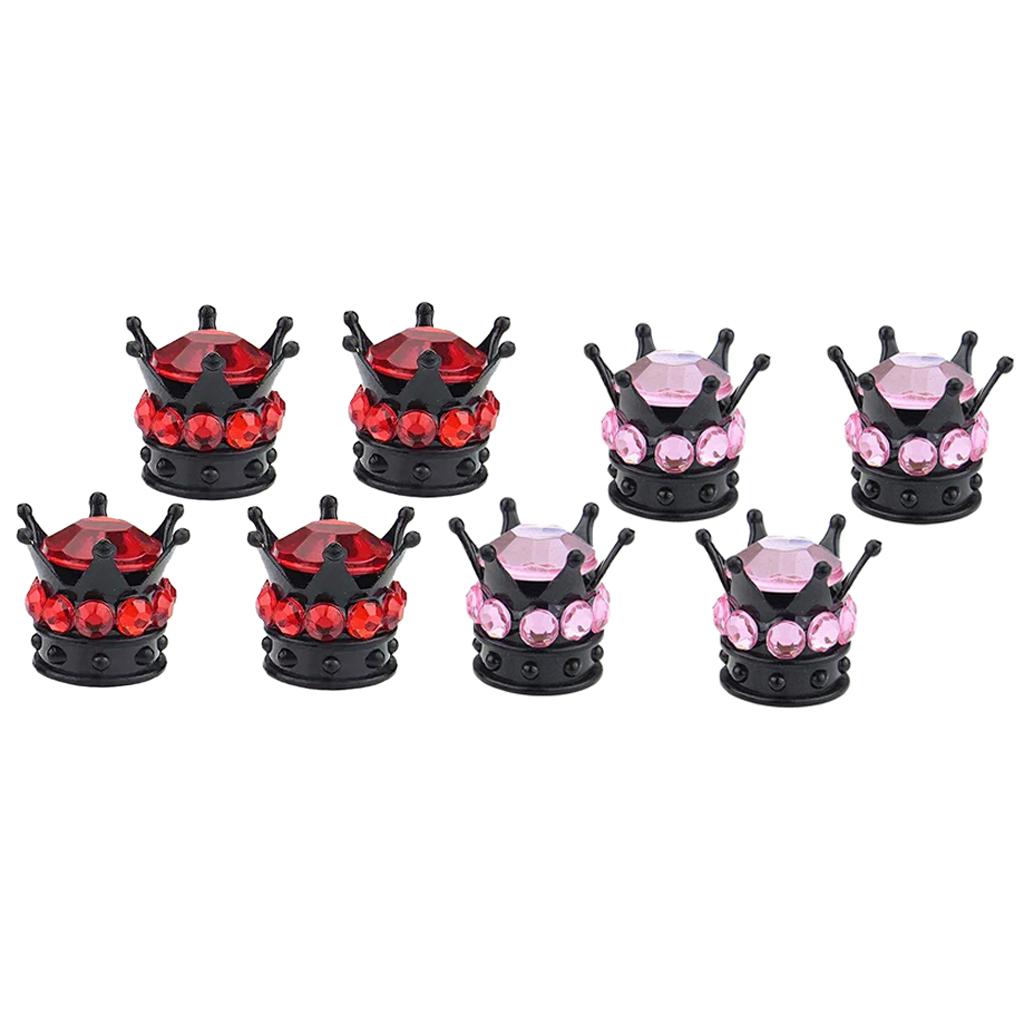 Bling Diamond Tire/Wheel Stem Valve Caps Car Truck Vehicle Pink