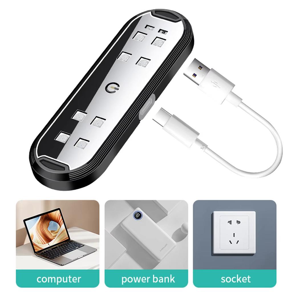 1/2PCS Car Door Lights LED Welcome Light Magnetic Control USB Charging Auto Open Door Safe Anti-collision Emergency Signal Lamp