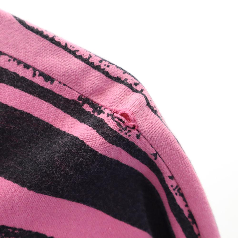 MM6 made in Italy Border Pattern Long sleeve Boat neck Cut Women Used