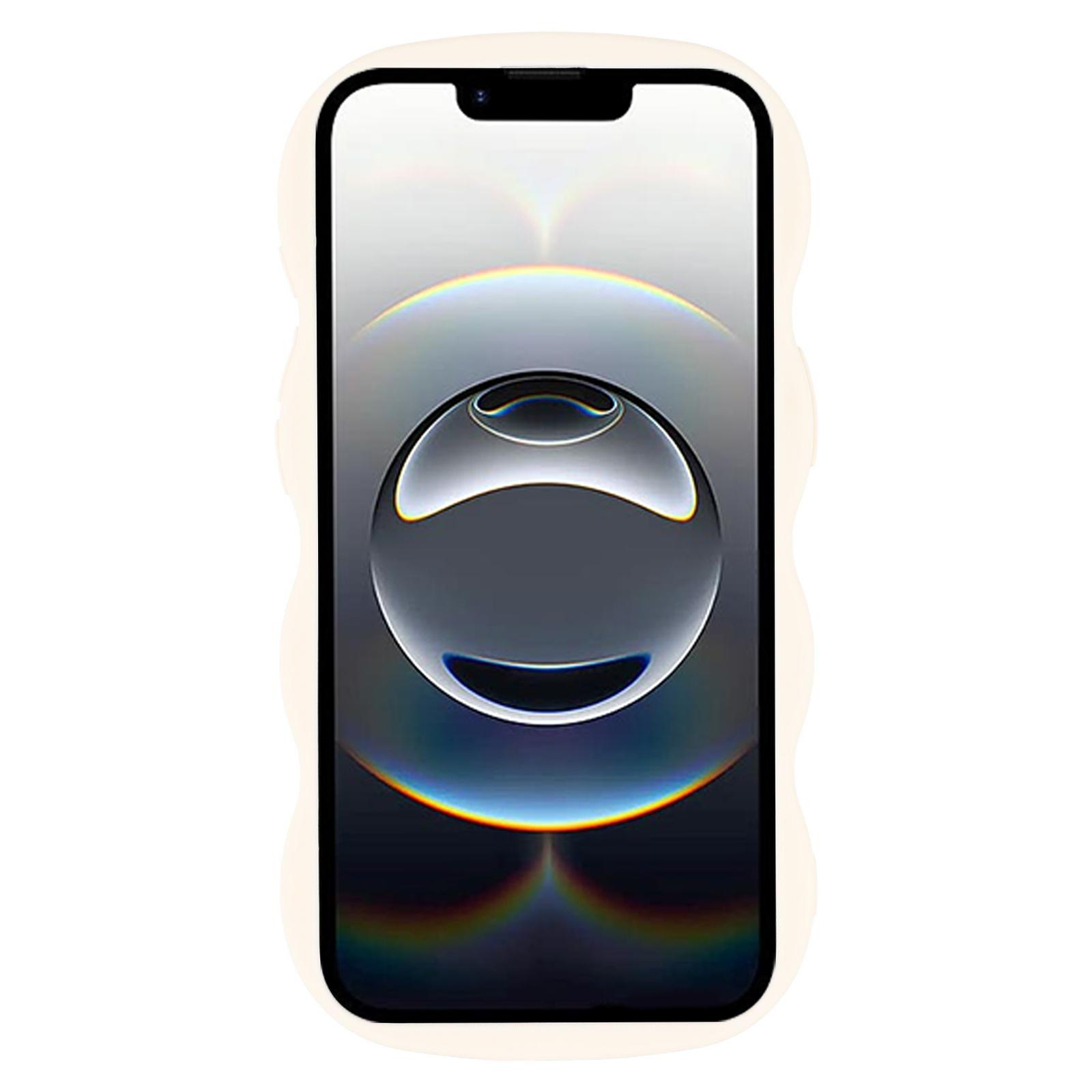 

For iPhone 16e Case TPU Protective Phone Cover Unique Curly Wave Frame Rose