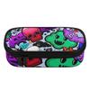 Pen Case Structured Organized Storage 300D Polyester Zipper Closure with Mesh Pocket Removable Divider and Pen Slots for Students