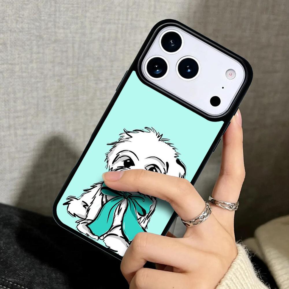 Capa Case for iPhone 17 Air 16 Pro Max 15 Plus 11 13 Mini 14 12 Back Phone Cover Maltese Dog Puppy