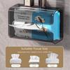 Punch-Free Suction Cup Tissue Box Removable Waterproof Paper Towel Storage Rack Refillable Clear Wet Wipes Container Kitchen