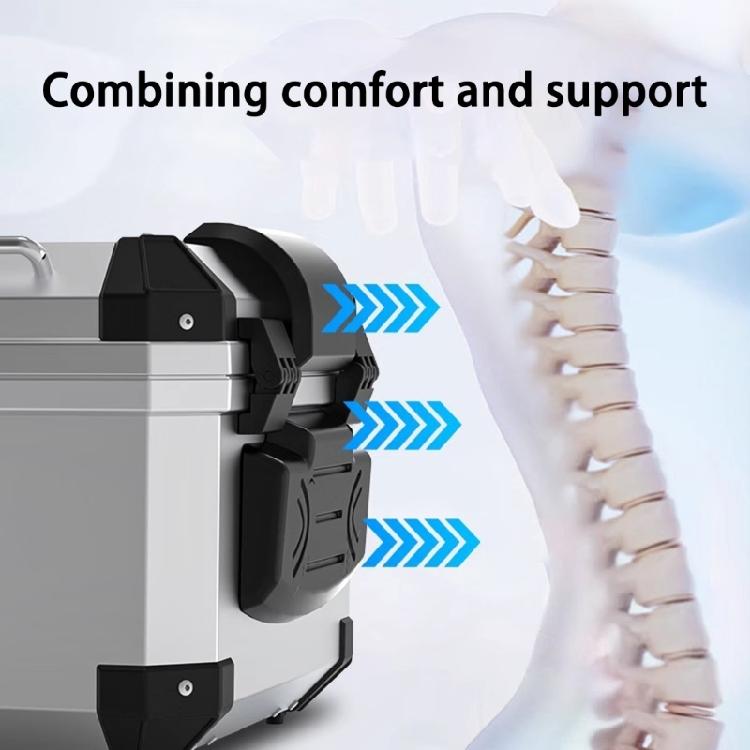 Motorcycle Top Box Backrest Cushion 45L Aluminum Trunk Ergonomic Design Long Ride Comfort Solution