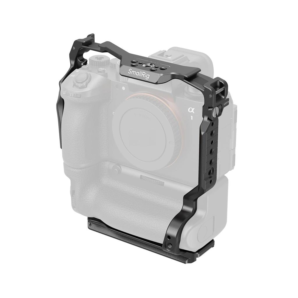SMALLRIG Camera Cage for Sony Alpha 1 II 9 III with VG-C5 Grip Arca-Swiss Quick Release NATO Rail Cold Shoe ARRI Locating 3888