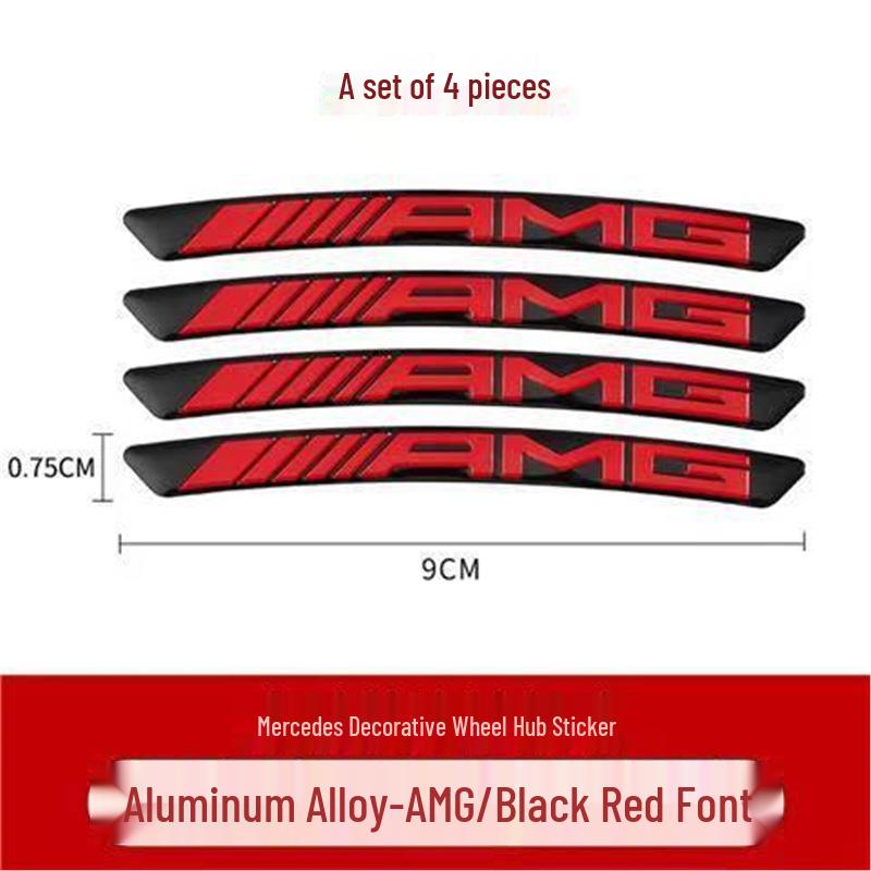 4MATIC AMG Brabus Emblem Sticker for Mercedes Wheel Rim Hub Decoration