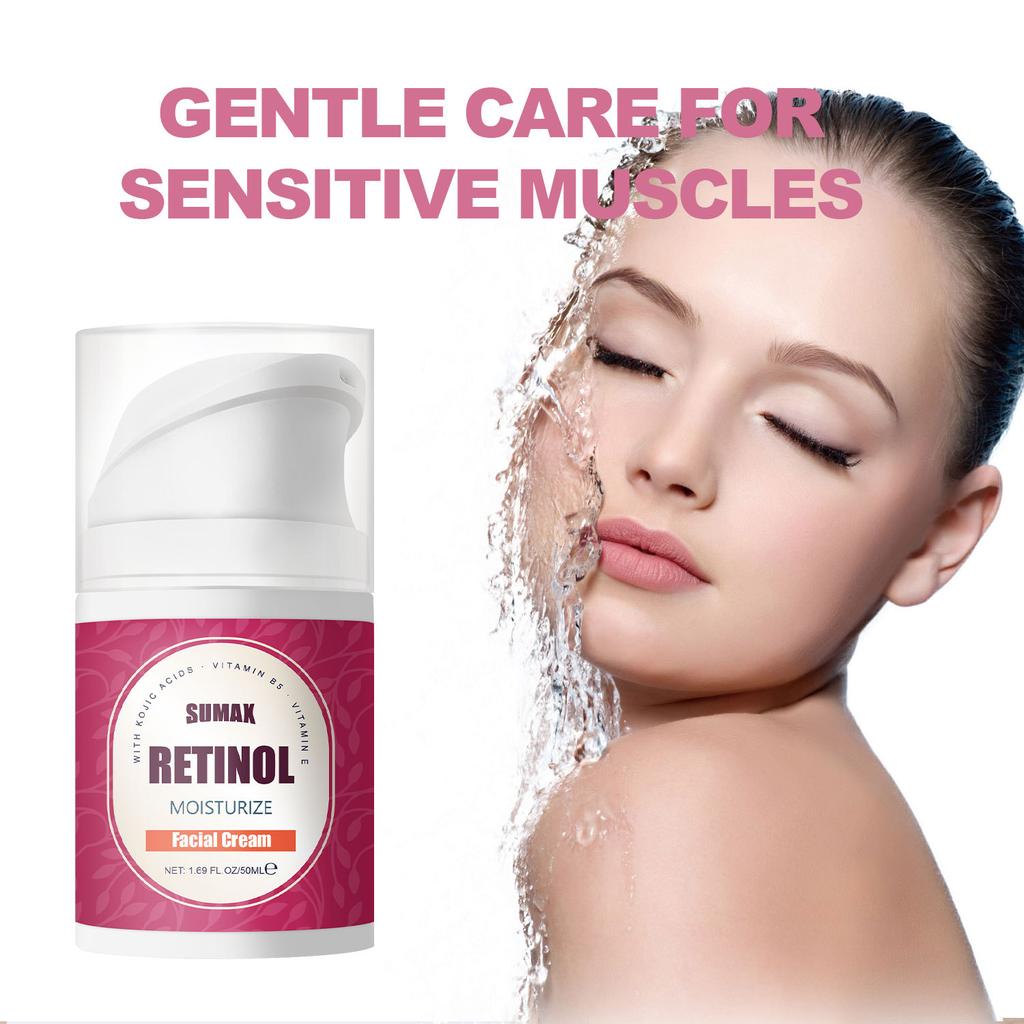 50ml Pressed Jar Retinol Face Cream Mooth Delicate Radiant and Translucent Rapid Absorption of Skin Retinol Anti Aging Serum