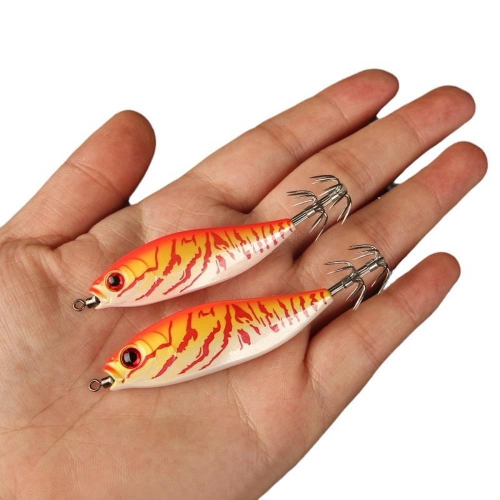 

Jigs Hook Shrimp Bait Lead Sinker Squid Hook 2024 Octopus Lure Lifelike B-50mm 5.5g