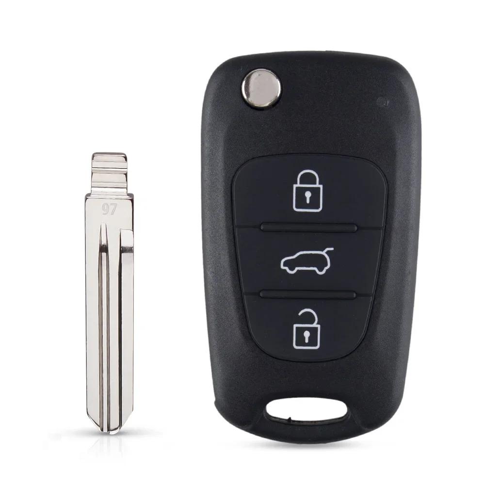 S For Hyundai Elantra I30 Ix35 Accent Solaris For Kia K2 K5 Sorento Sportage Car Key Shell 3 Buttons Flip Key Case