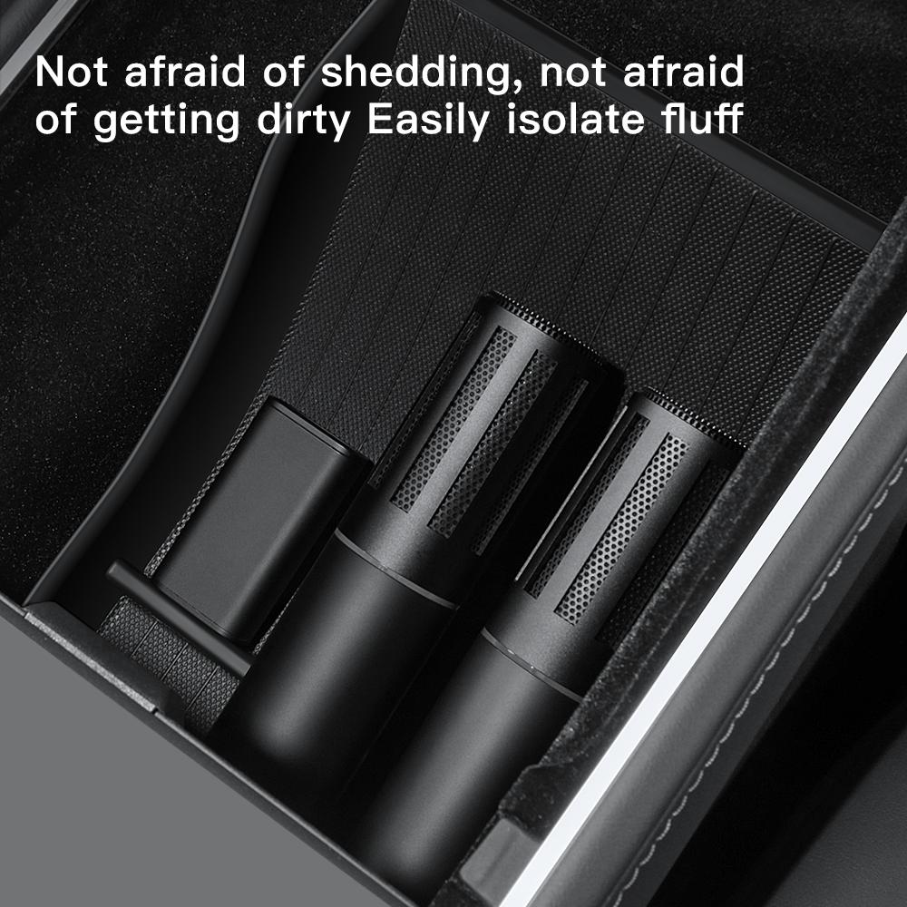 YZ Voll-TPE-Aufbewahrungsbox für die zentrale Steuerung für Tesla Model 3 Model Y, Mittelkonsole, Armlehne, Organizer, Aufbewahrungsbox, Koffer für die vordere und hintere Armlehne