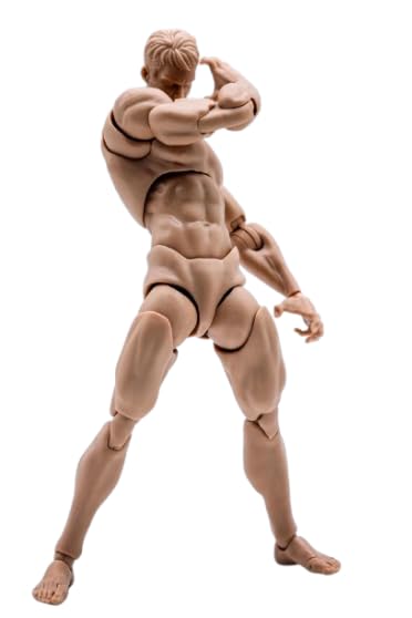 Scale Male Action Super Flexible and Strong Muscle Miniature Figure Body Doll with Interchangeable Hands and Accessory Collection 1/12 Figure, 6-inch