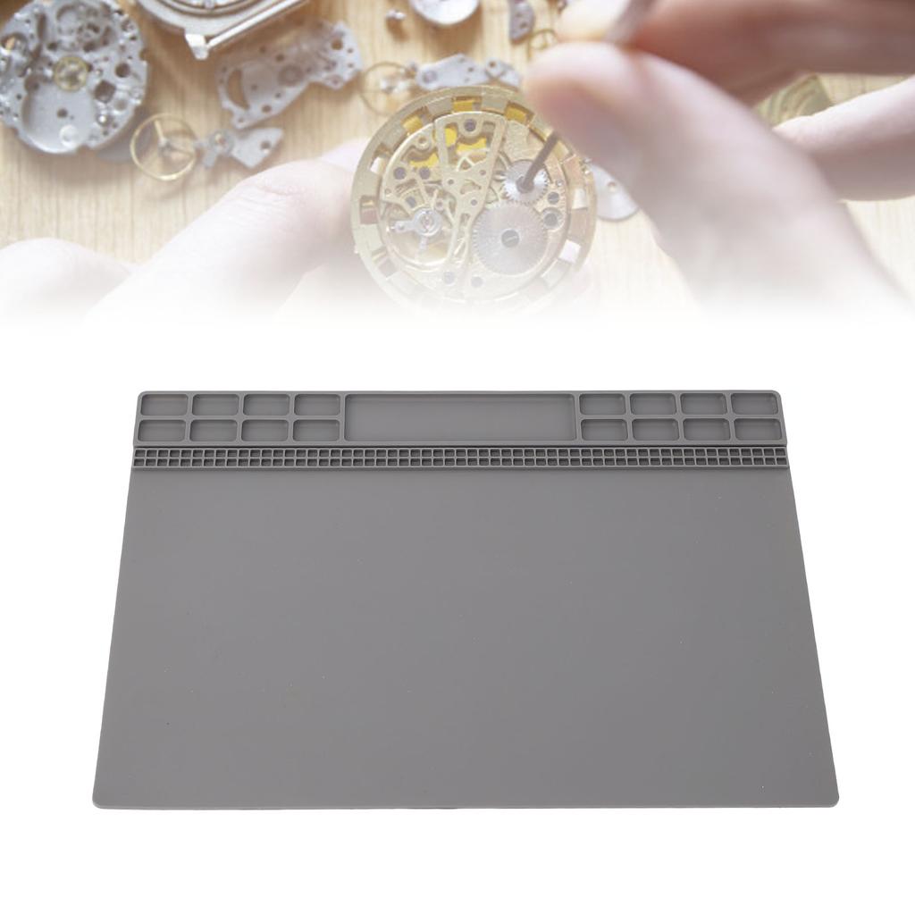 Mata do naprawy zegarków Gumowa Miękka Pozycja Śrubek Zegarmistrzowska Podkładka Robocza Antystatyczna Antypoślizgowa dla Zegarmistrzów Organizowanie