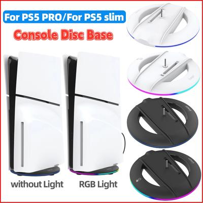 RGB Vertikaler Ständer Gaming-Basis Stabile Konsolenhalterung für PS5 Slim Konsole für PS5 Slim Disc/Digitale Version Spielzubehör