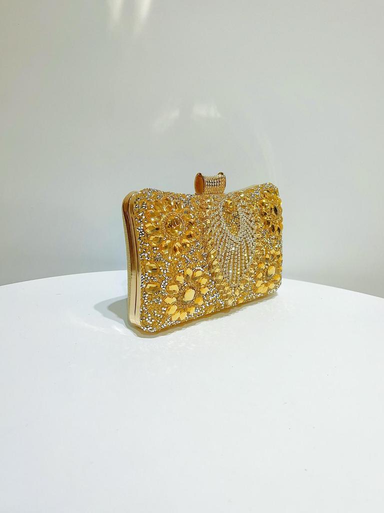 Heavy-duty Rhinestone Crossbody Evening Bag - Elegant Women's Clutch for Special Occasions