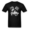 Young TShirt Skull Piston Tshirt Skulls Printed On Men T Shirt Fashionable Rider Tops Retro Tees Punk Hipster Clothes Oversized