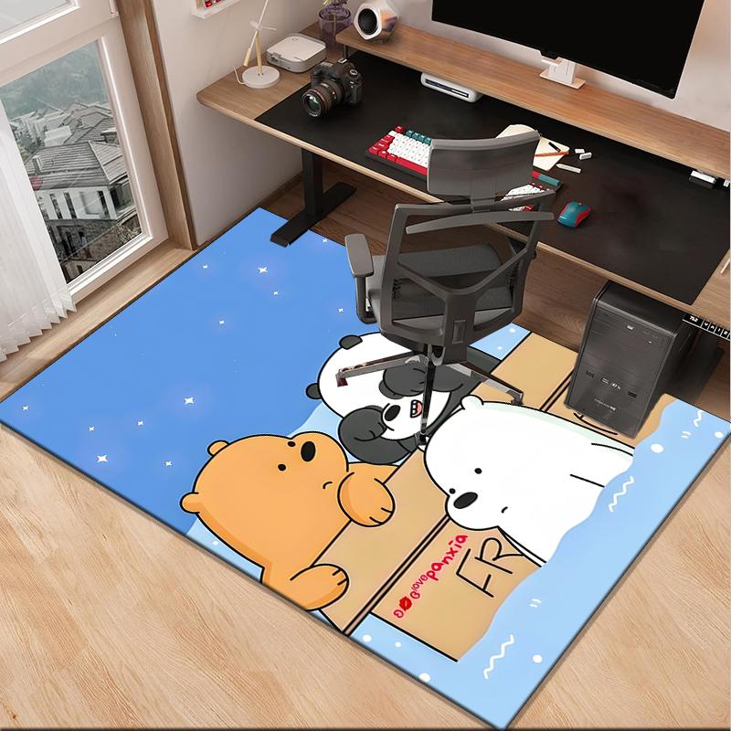 Nightly Friends bears Adventure Office Rug Chair Mat, Game Carpet, Suitable for Front Door, Bedroom, Living Room, Desk, Holiday Gift