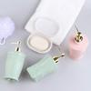 Stained Carved Empty Pump Refillable Bathroom Shampoo Shower Gel Bottles Dispenser Liquid Soap Dispenser Bath Gel Press