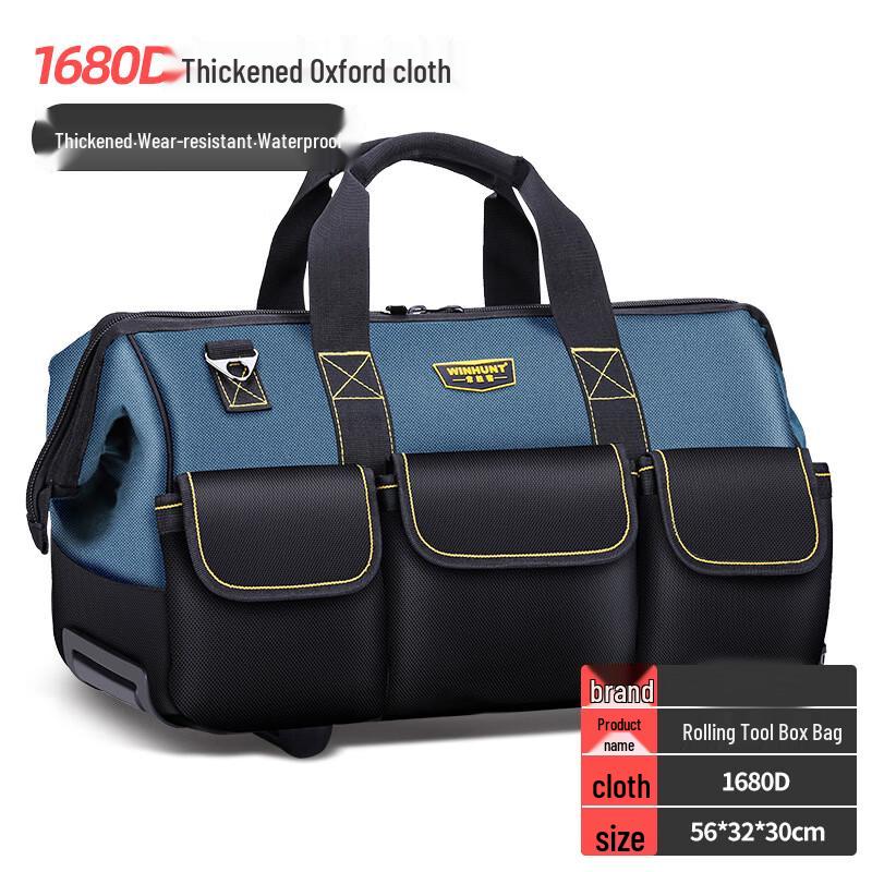 WEZHO Heavy-Duty Rolling Tool Bag