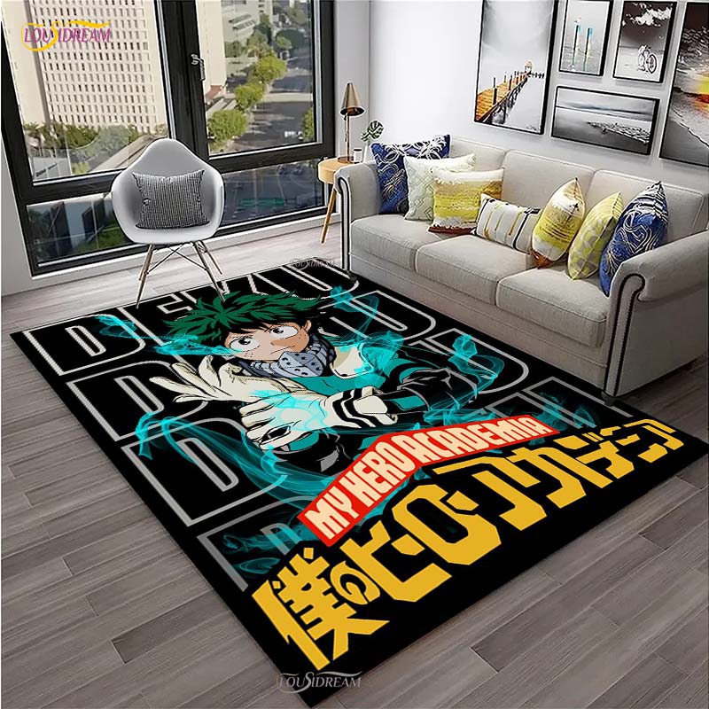 Cartoon Anime Carpet for Living Room Bedroom Rug My Hero Kitchen Kids Door Unslip Floor Mats Birthday gift photography props Rug