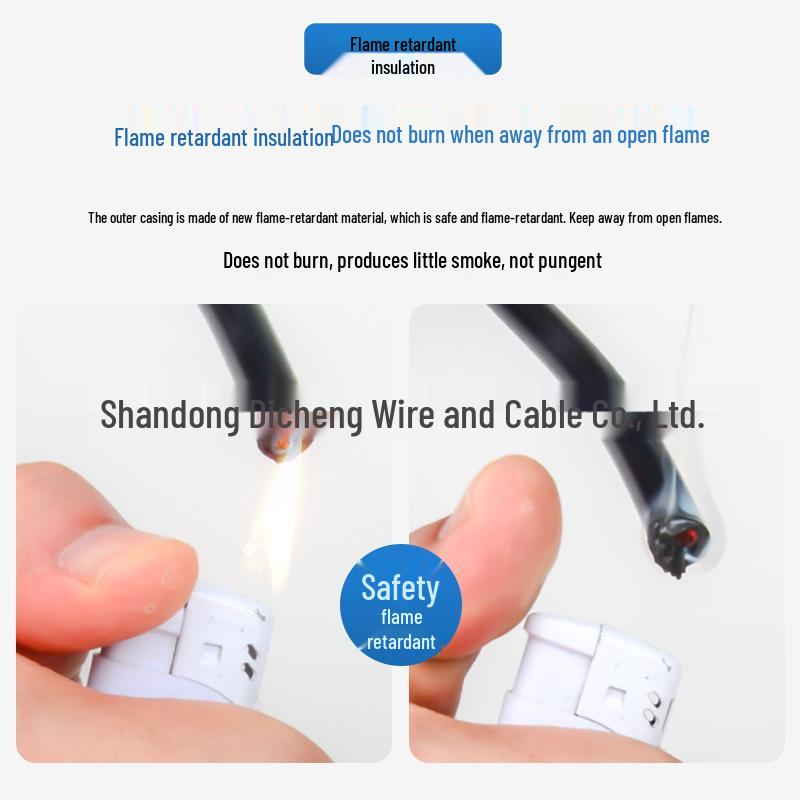 National Standard Pure Copper RVV 4-Core 1.5mm Outdoor Soft Power Cable for Household Use