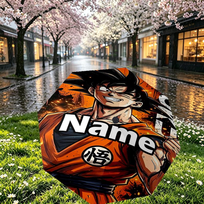 Custom Name Personalized One Piece Print Umbrella, Auto Open Close, 8‑Rib Sturdy Frame, Commute Camping Hiking Use, Birthday Gift