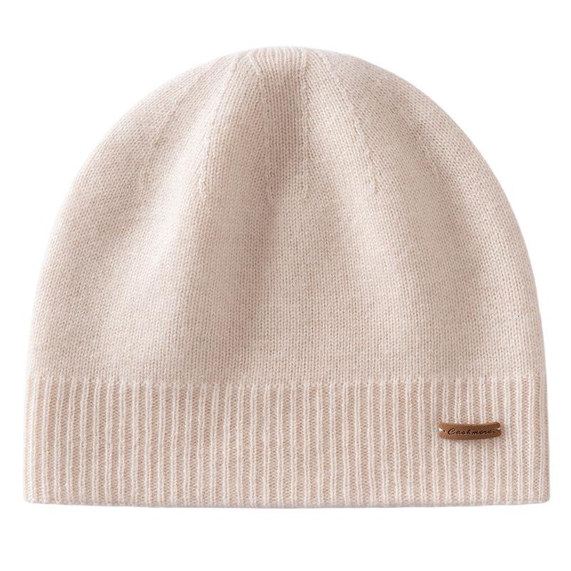 Cashmere hat women's cashmere autumn and winter new versatile cold-proof ear protection hat knitted hat outdoor thickened cold hat
