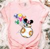 Star Wars R2D2 BB8 Couple Mickey Balloon Tee Unisex Adult Kid Shirt