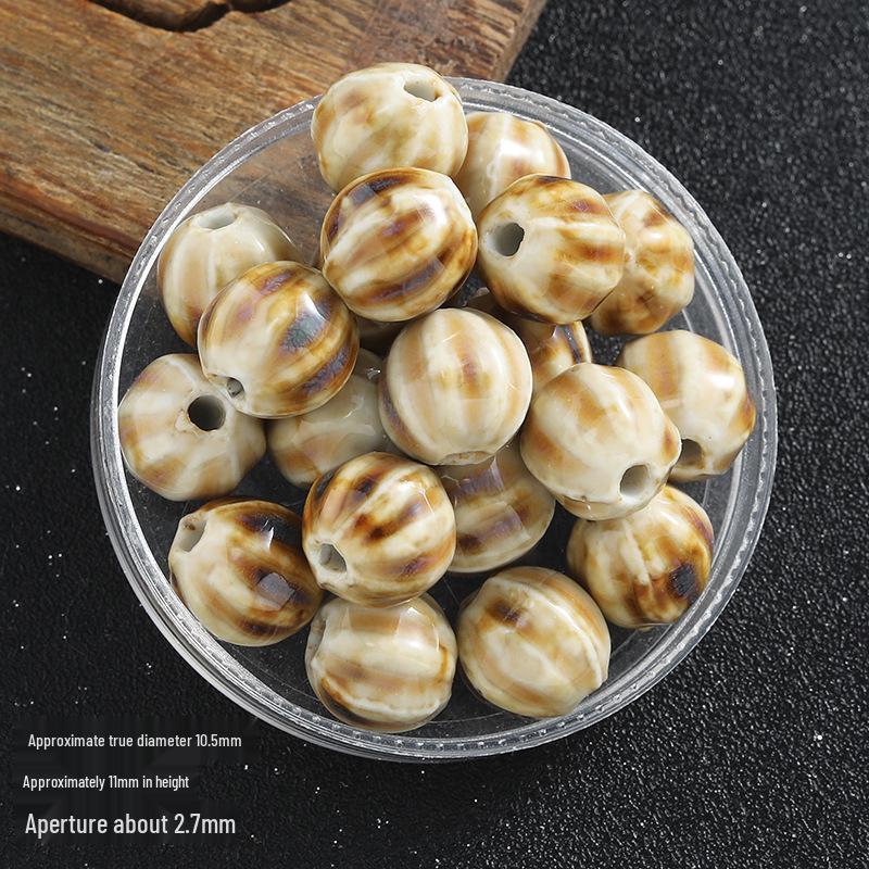 DIY Flower Glaze Watermelon Ceramic Beads – Loose Porcelain Beads for Jewelry, Clothing Accessories, Bracelet & Necklace Crafts