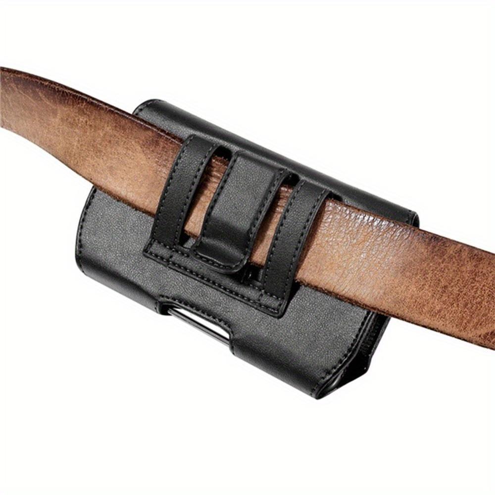 Módní peněženka na telefon, ledvinka na pas, kožená taška, opasek, kožené pouzdro s klipem na opasek a kroužkem, držák na telefon, cestovní pouzdro na turistiku