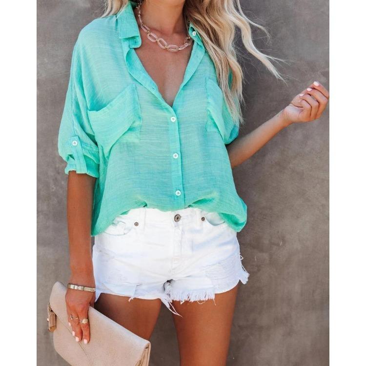 

New Summer Linen Blouse Women Plus Size Casual Loose Long Sleeve Solid Shirt Tops Tees Yellow Fashion 5XL