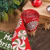 5M Christmas Ribbon Santa Claus Elk Printed DIY Home Room Xmas Tree Decoration Cake Gift Packing Decor 2026 New Year Navidad