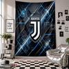 Arazzo da Parete FC Juventus Decorazione per la Casa Tessuto da Appendere a Parete per Camera da Letto Soggiorno Sfondo