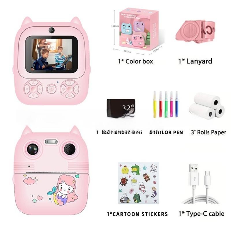 Children's Polaroid print camera high definition photo video gift box toy