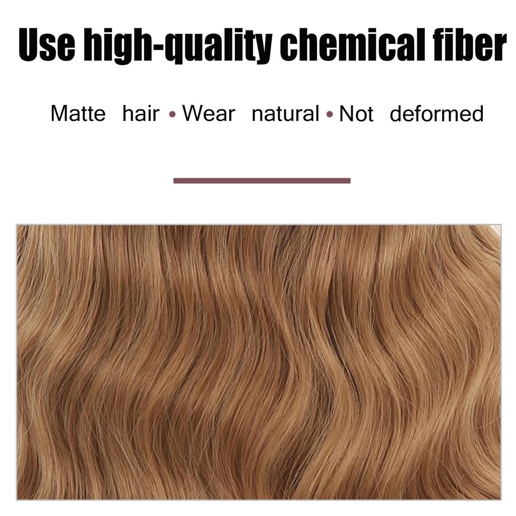 Short Wave Bob Wigs  for Women Natural Bangs Heat Resistant Wavy Synthetic Wig Daily Wear Cosplay Curly Hair
