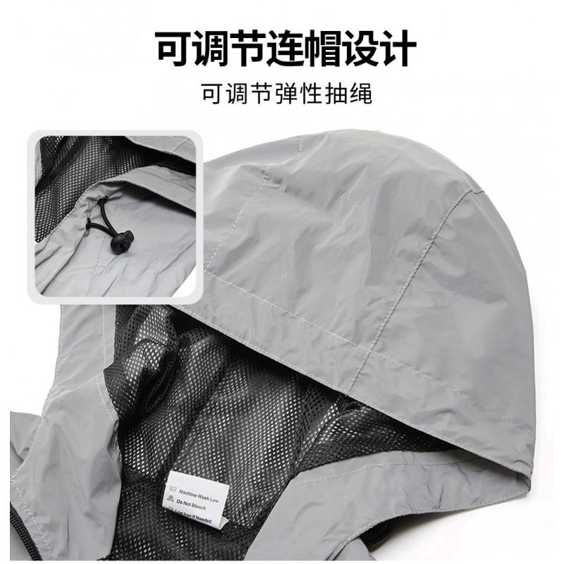 Unisex Cycling Jacket With Full Reflective Strips Windproof Water Repellent Night Running Hiking Mountain Biking